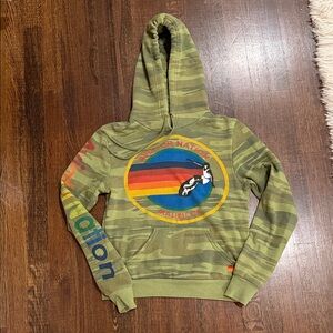 Aviator Nation Camo Green Sweatshirt XS
